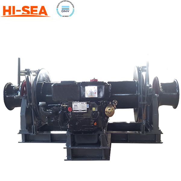 Diesel Engine Double Drum Winch